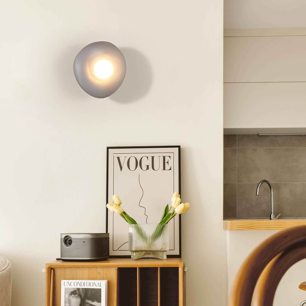 Freyza - Nordic Glass Pebble LED Wall Sconce – Organic Stone Art Decor Light (5W, 3000K)