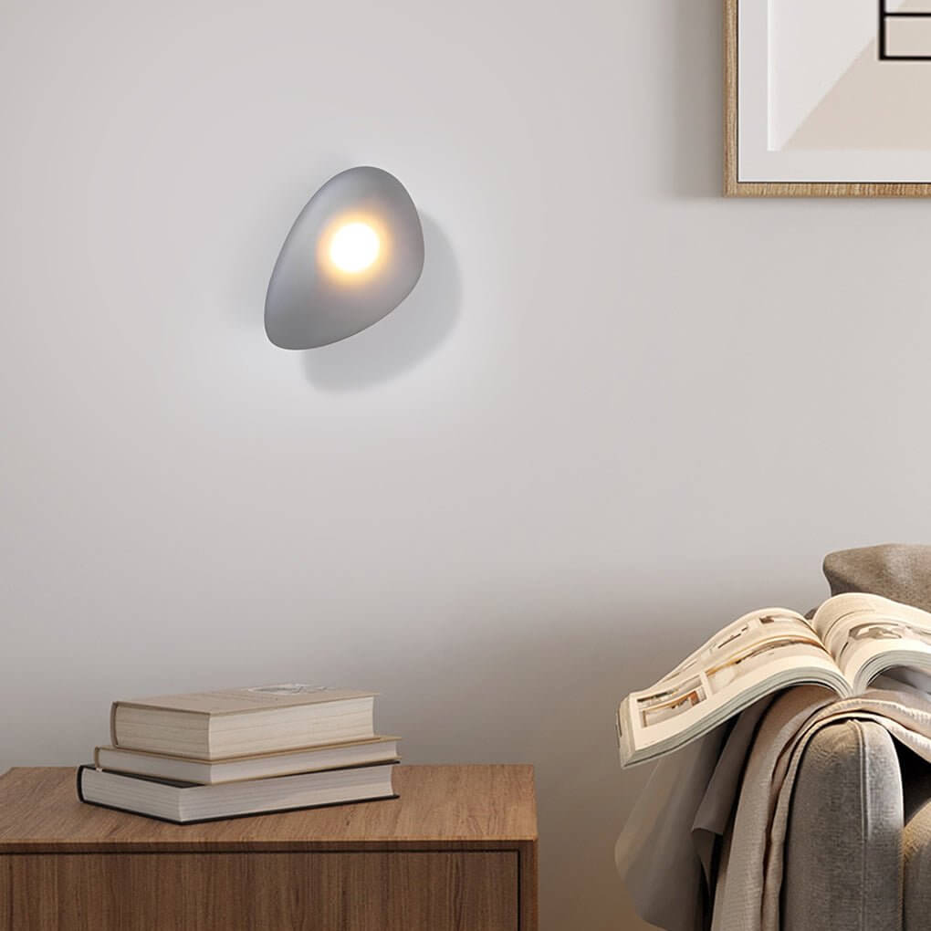 Freyza - Nordic Glass Pebble LED Wall Sconce – Organic Stone Art Decor Light (5W, 3000K)