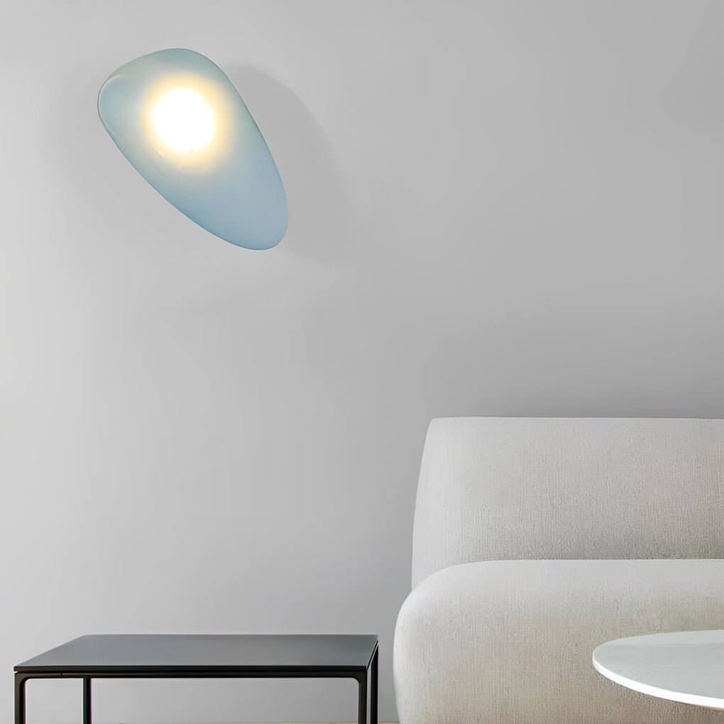 Freyza - Nordic Glass Pebble LED Wall Sconce – Organic Stone Art Decor Light (5W, 3000K)