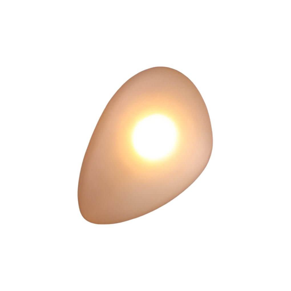 Freyza - Nordic Glass Pebble LED Wall Sconce – Organic Stone Art Decor Light (5W, 3000K)
