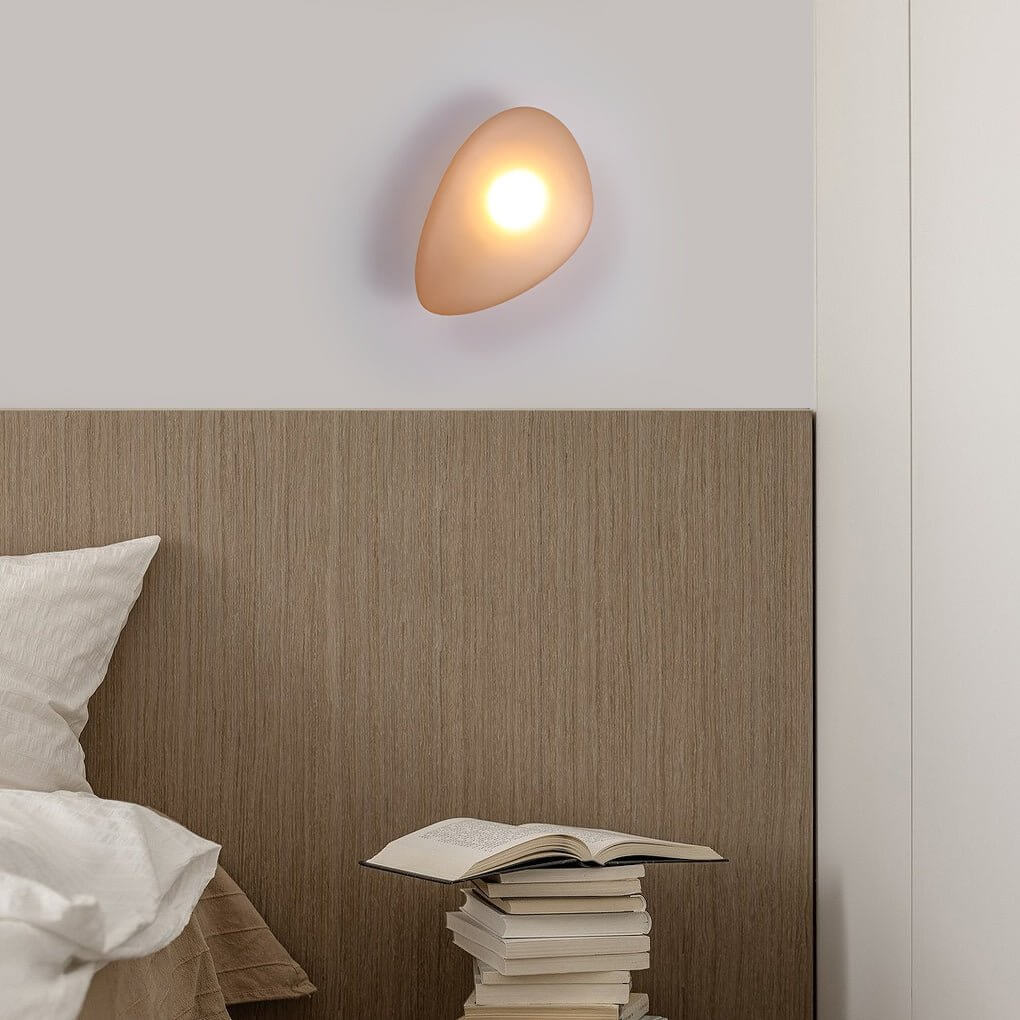 Freyza - Nordic Glass Pebble LED Wall Sconce – Organic Stone Art Decor Light (5W, 3000K)