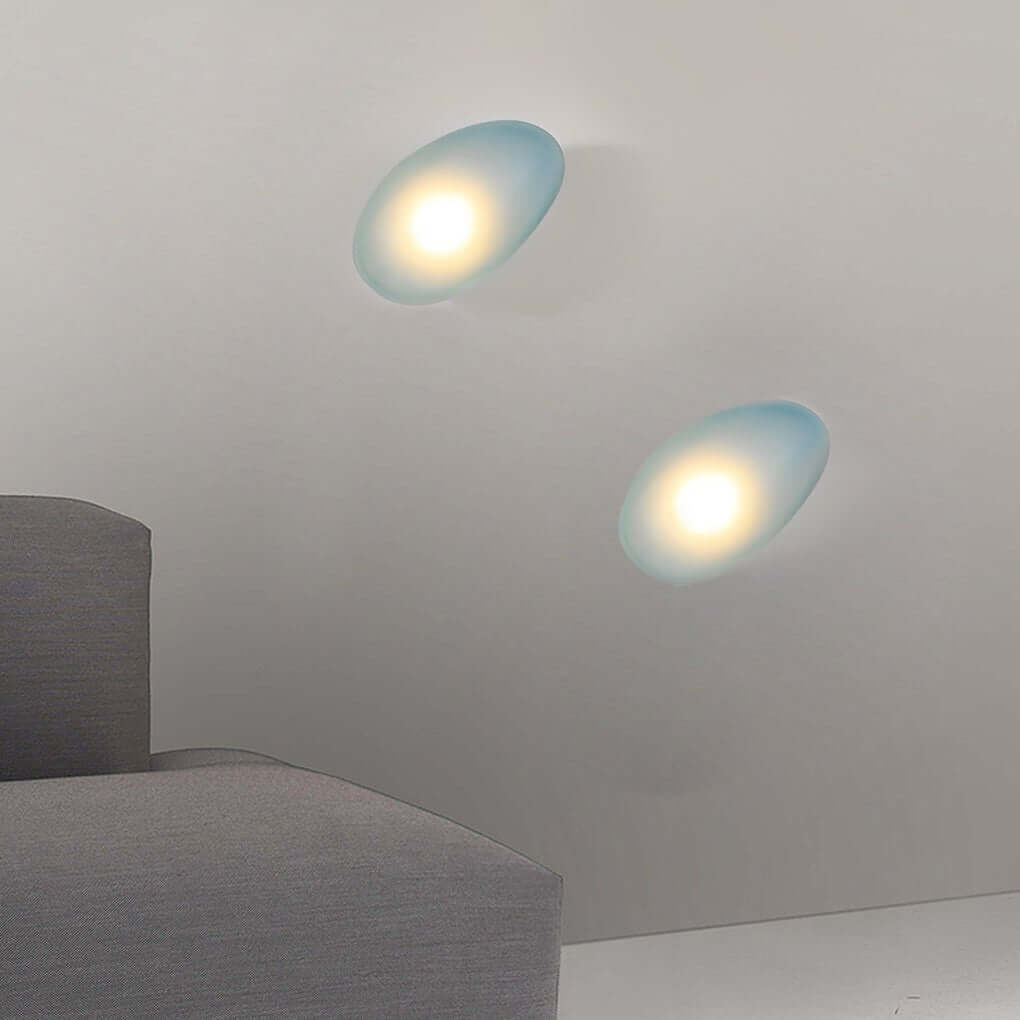 Freyza - Nordic Glass Pebble LED Wall Sconce – Organic Stone Art Decor Light (5W, 3000K)