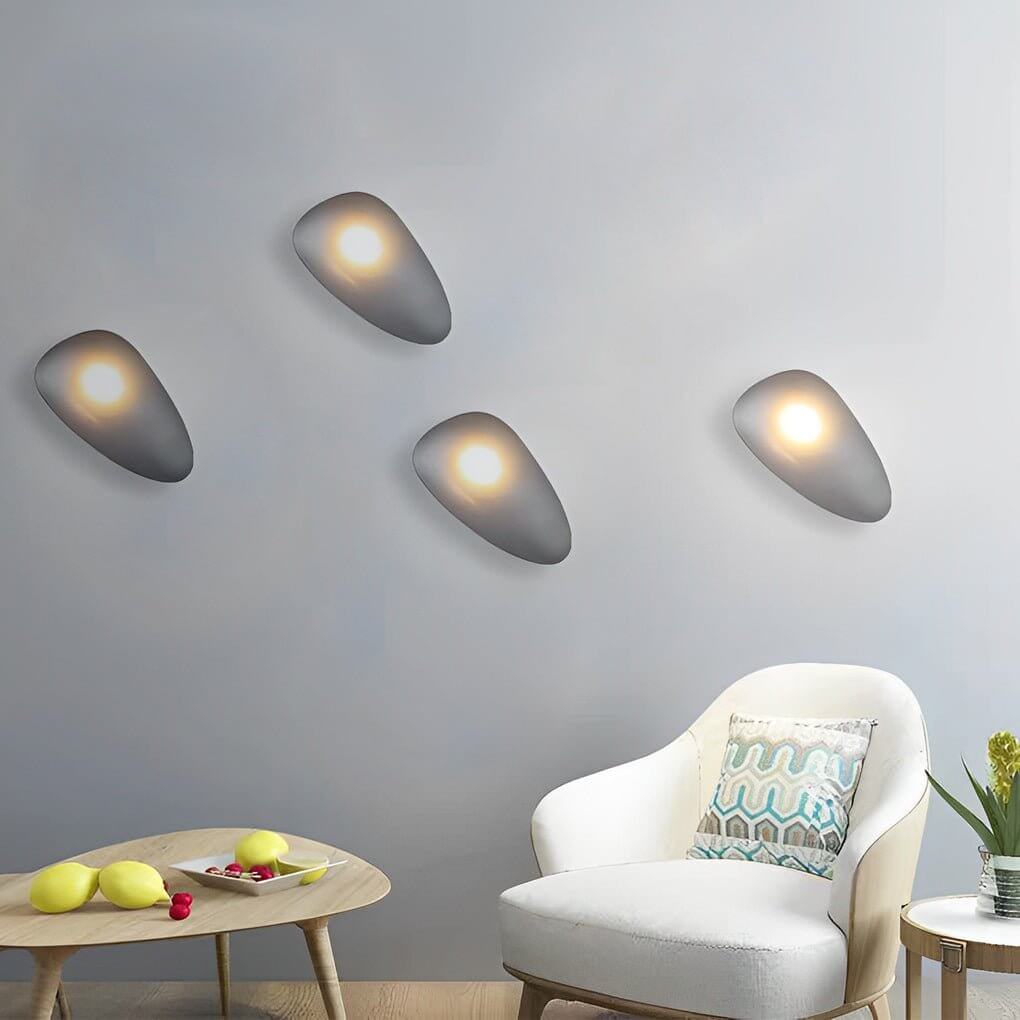 Freyza - Nordic Glass Pebble LED Wall Sconce – Organic Stone Art Decor Light (5W, 3000K)