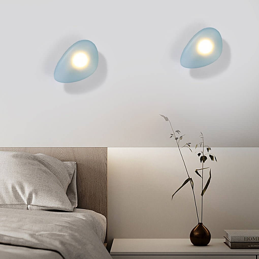 Freyza - Nordic Glass Pebble LED Wall Sconce – Organic Stone Art Decor Light (5W, 3000K)