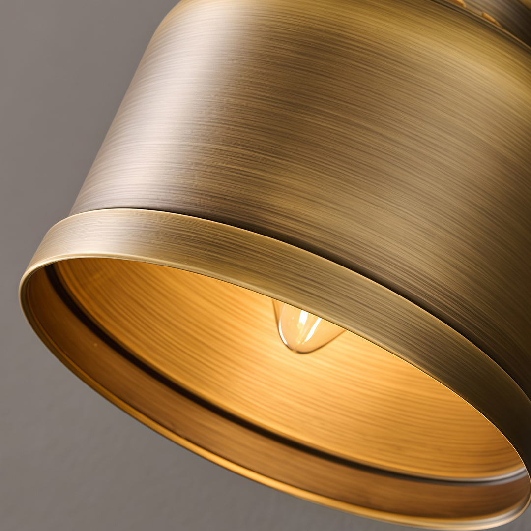 Freyza - LED Wall Sconce – American Retro Solid Brass Glass E14 (15x28cm)