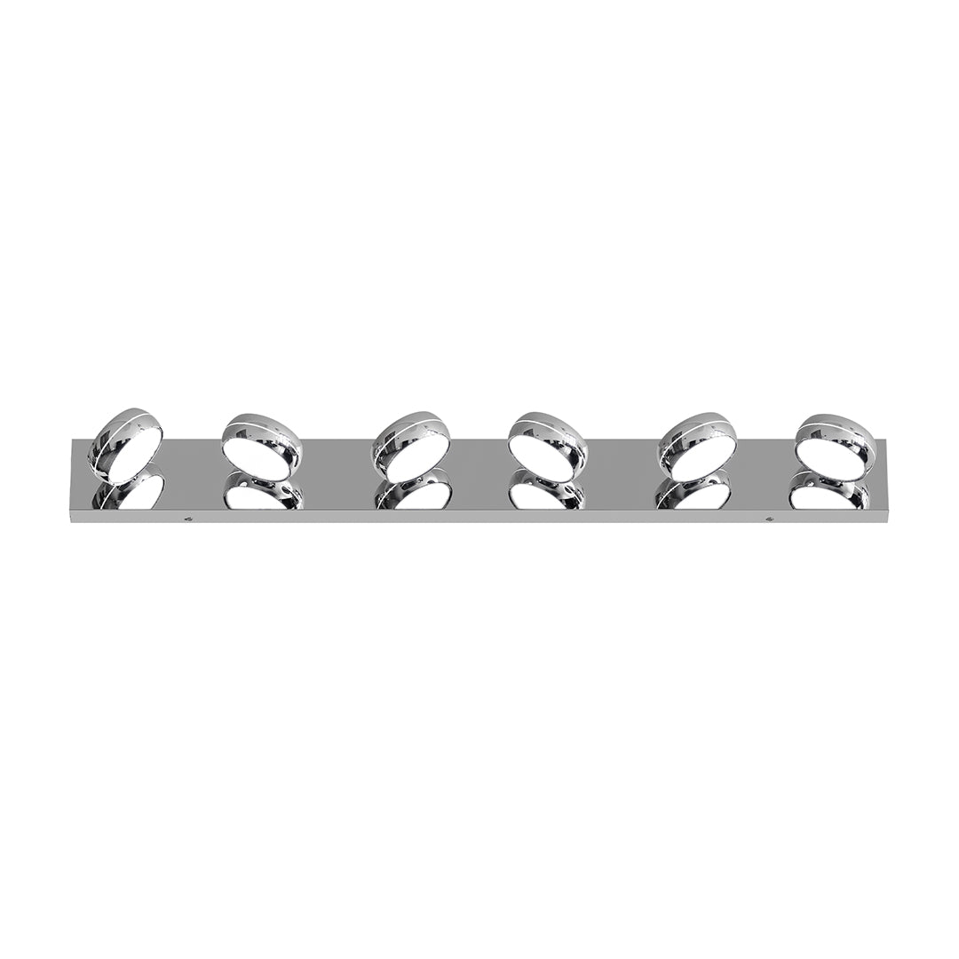 Freyza - Bathroom Vanity Light LED Minimalist Chrome Aluminum 3-6 Heads 6000K Cool White