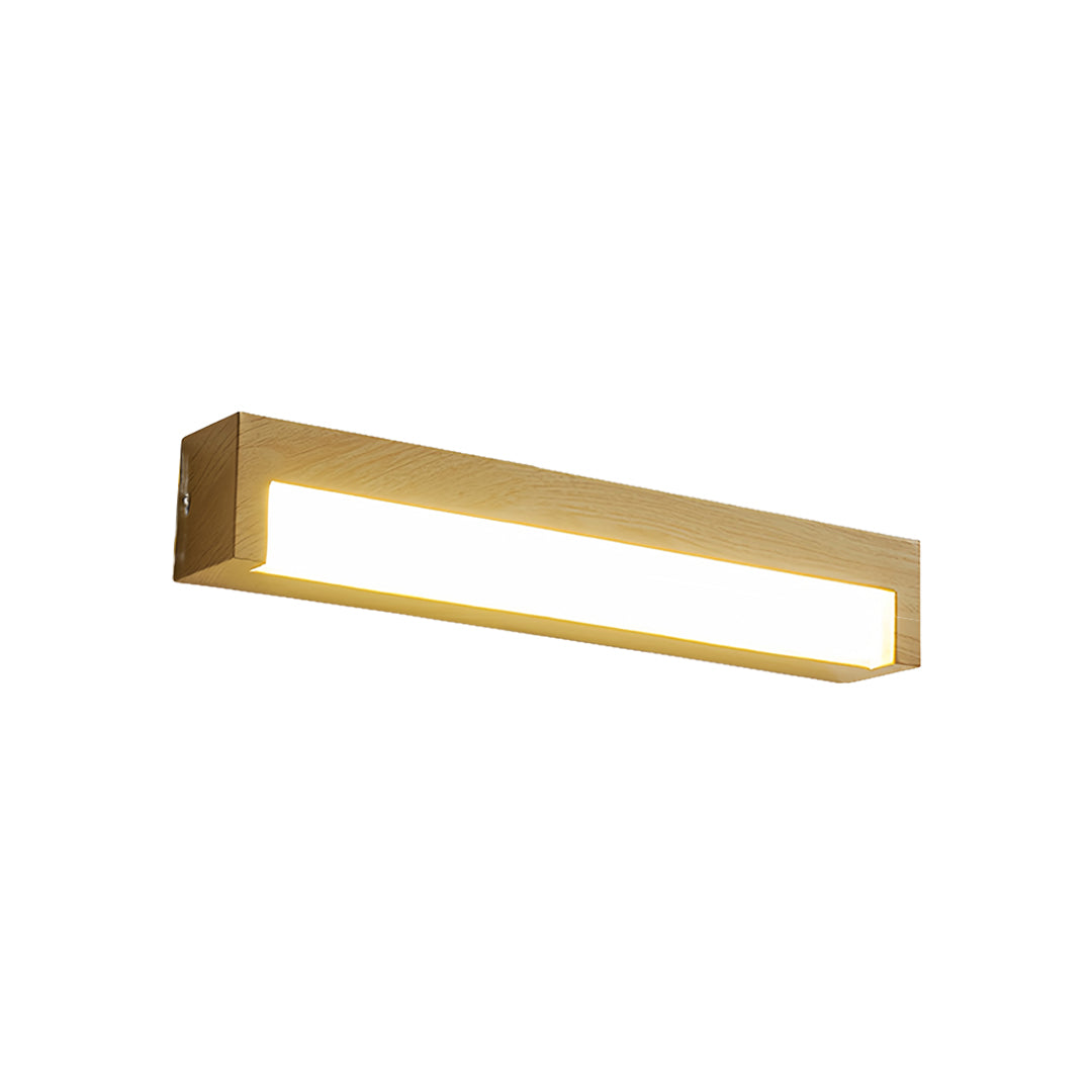 Freyza - LED Wall Sconce Light – Modern Minimalist Geometric Wood Grain Iron (30x10cm / 11.8x3.9in)