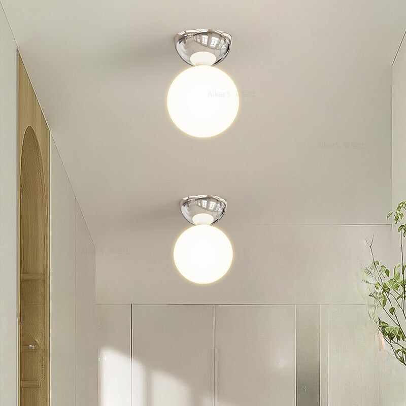 Freyza | Plafonnier affleurant en verre – Moderne pour chambre, couloir et cuisine
