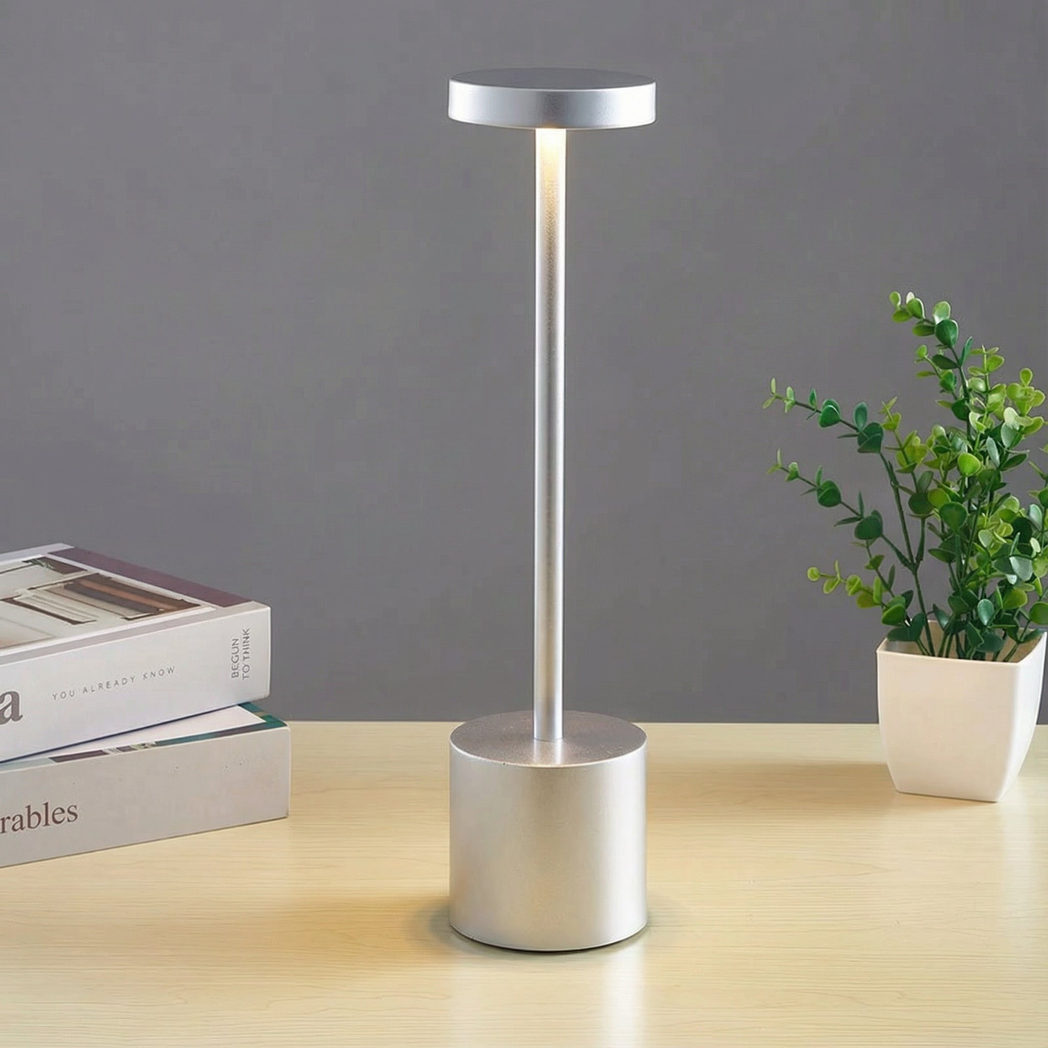 Freyza - LED Table Lamp Cordless Rechargeable 3-Color Touch Dimmable Metal 34cm / 13.4in