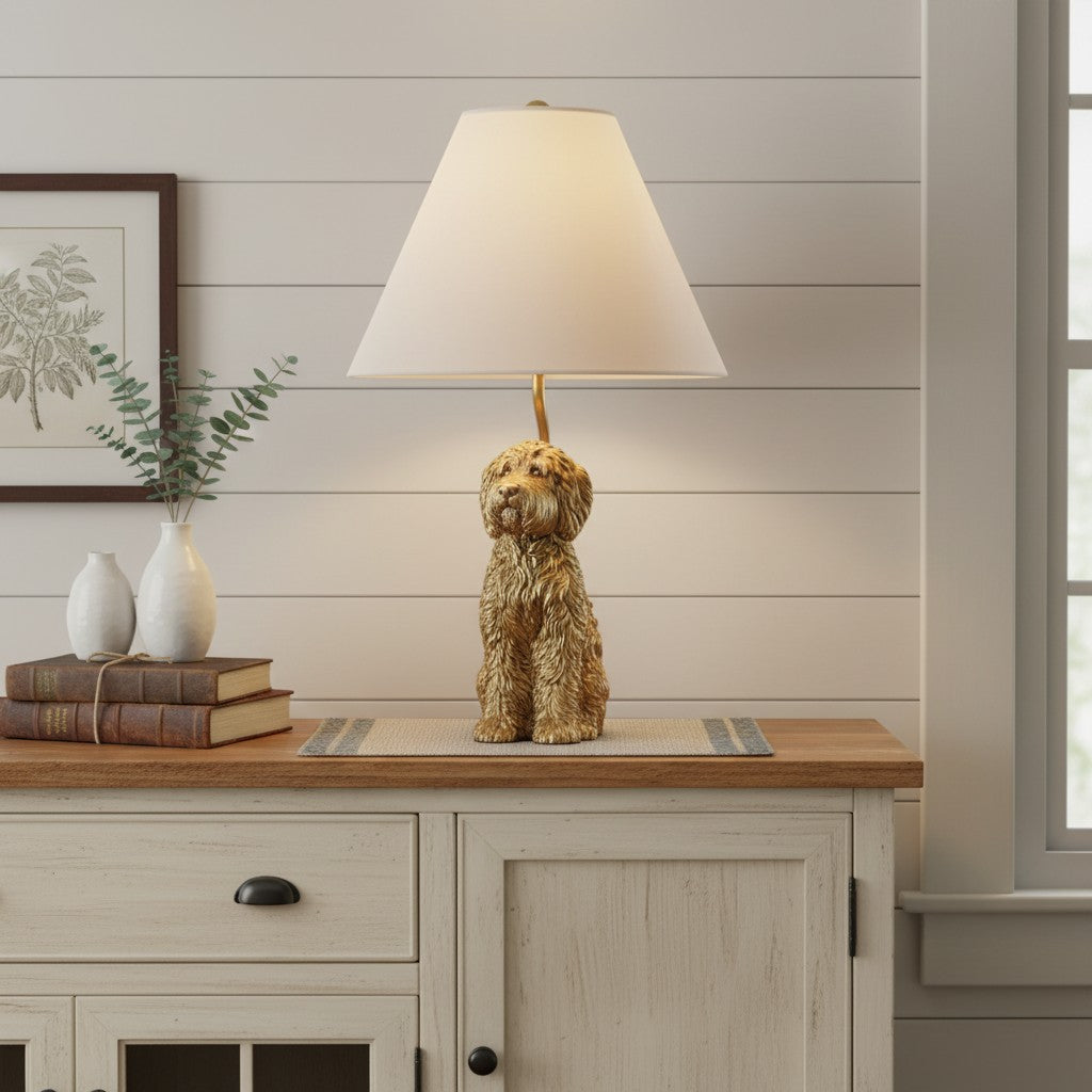 Freyza | Tischlampe aus Stoff – Nachttischlampe fürs Schlafzimmer