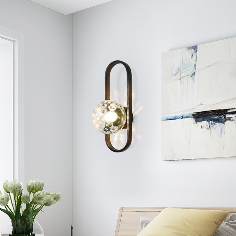 Freyza | Applique murale d’intérieur noir et or – Chambre et salon modernes