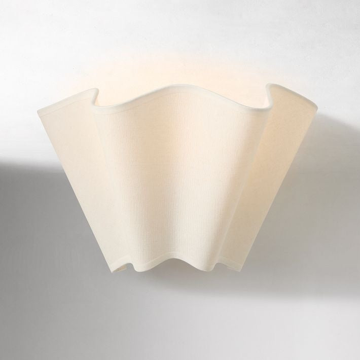 Freyza | Curve Scalloped Linen Wall Lamp