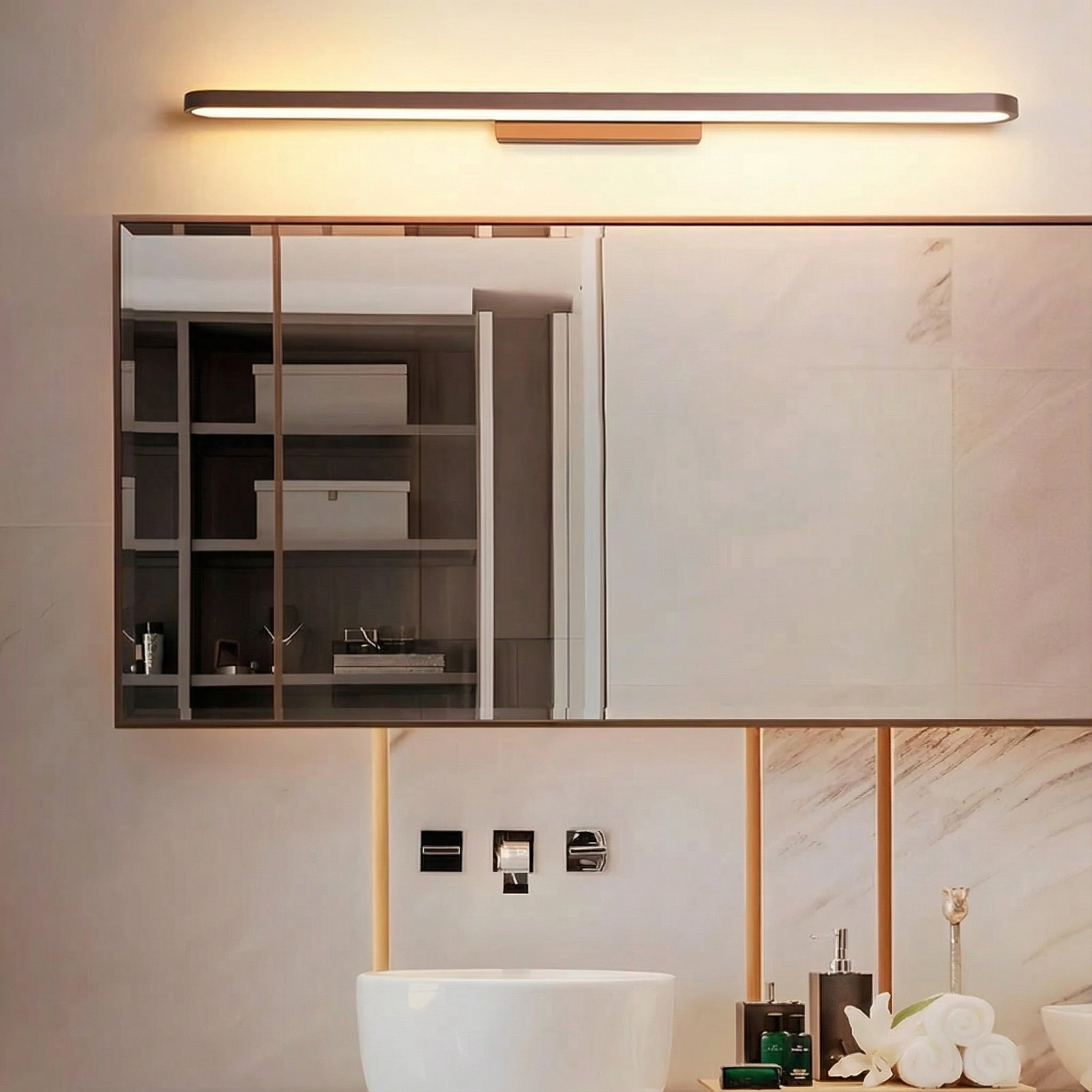 Freyza - LED Vanity Light Bar Annular Ring Linear Aluminum Sconce 40cm-100cm
