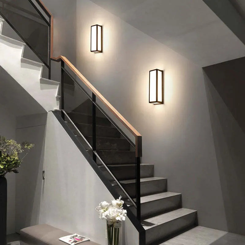 Freyza | Linae Modern Waterproof Black Outdoor Wall Light – Modern Garden Porch Exterior