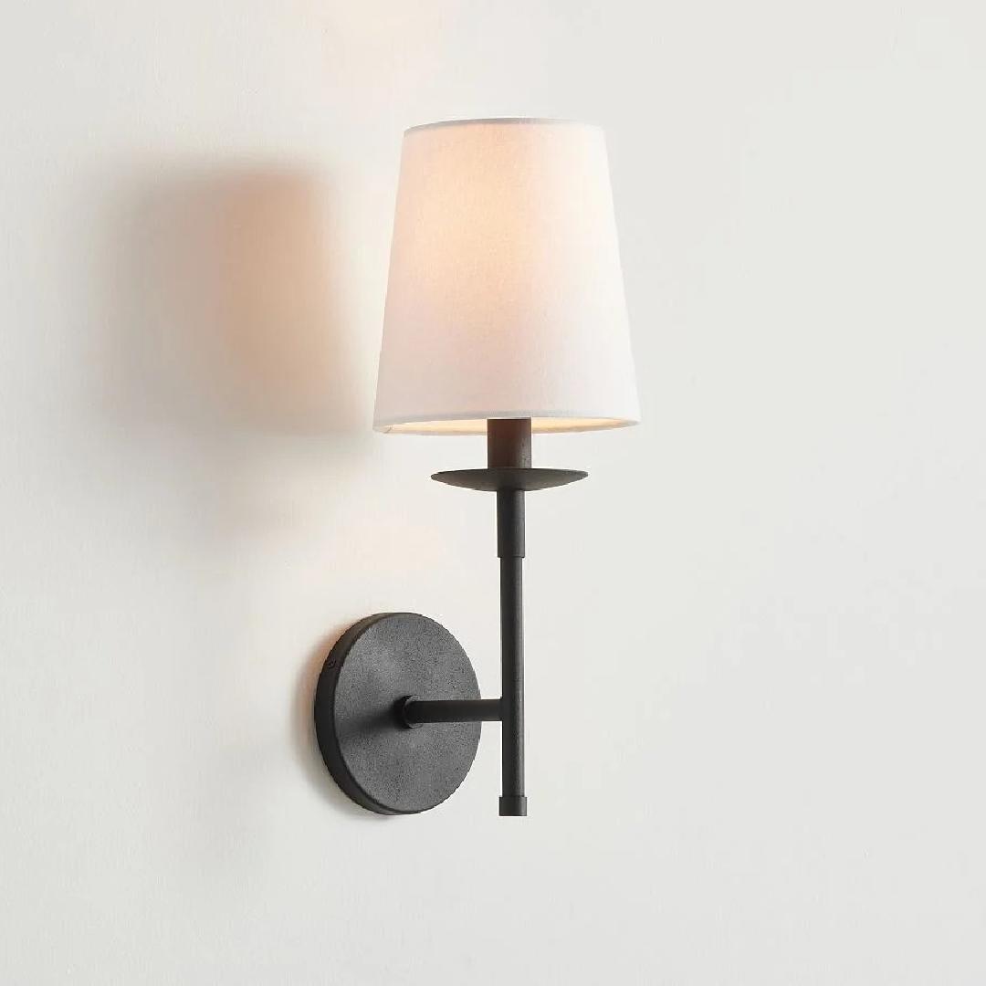 Freyza | Lodge Messing Stoff-Wandleuchte