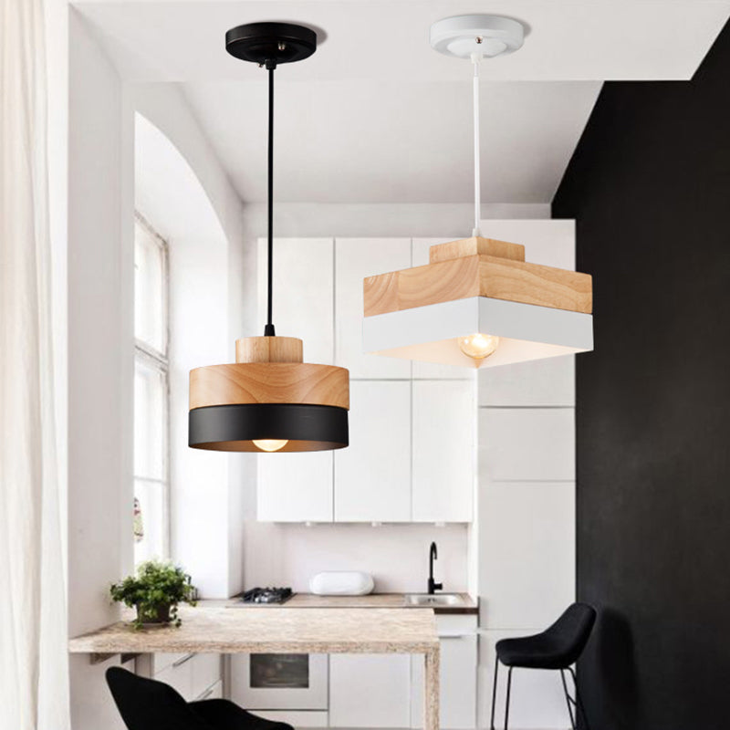Freyza | Suspension noire et blanche – Cuisine et salle à manger minimalistes