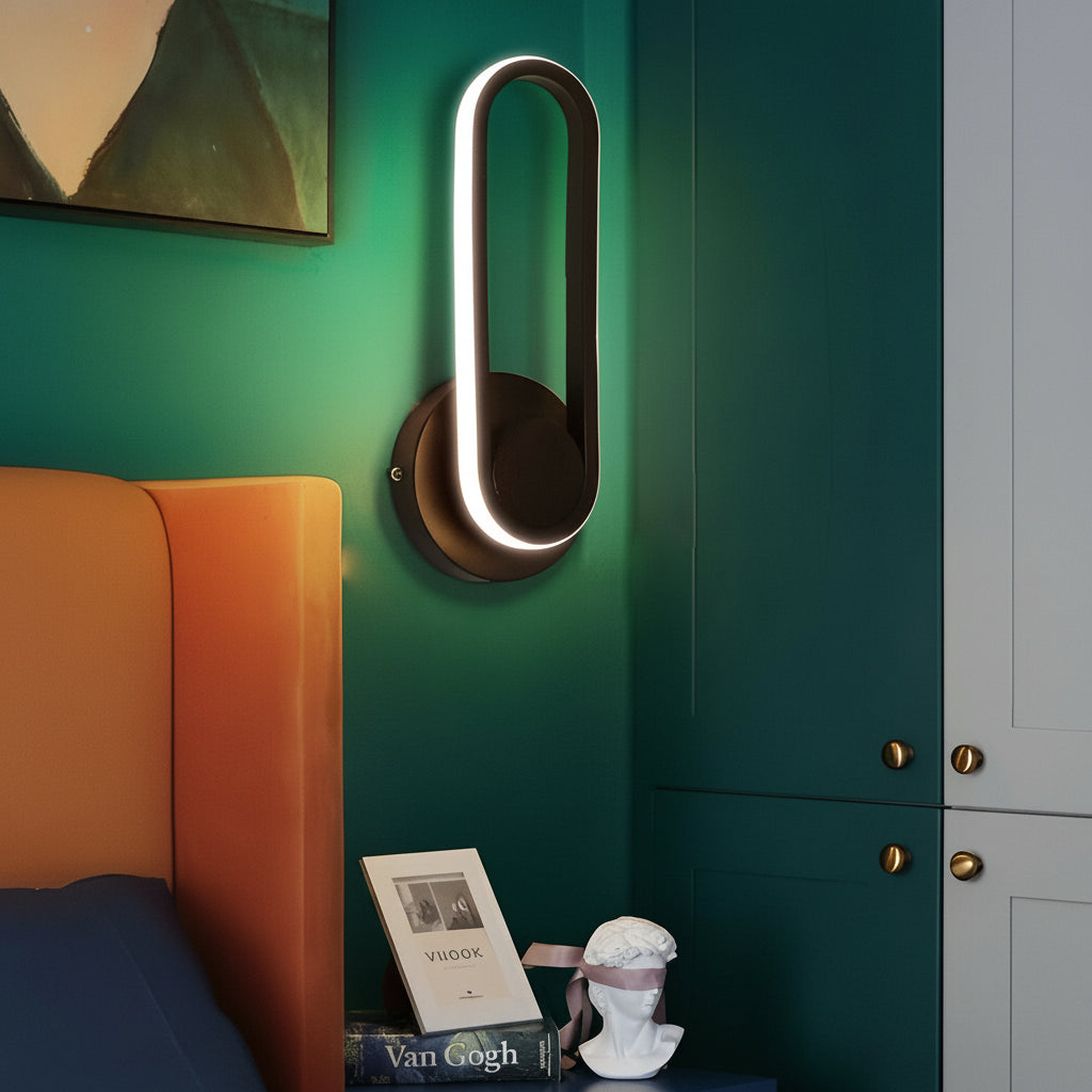 Freyza - Modern 330° Rotatable LED Nordic Wall Lamp – Adjustable Rounded Rectangular Sconce (Gold/Black/White)