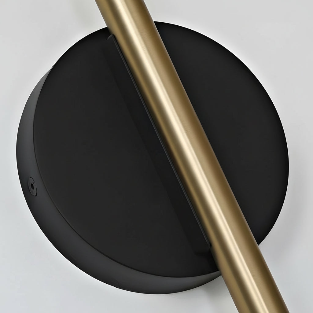 Freyza - Modern Nordic Adjustable LED Wall Sconce – 350° Rotatable Aluminum Reading Light - 12W, Black & Gold