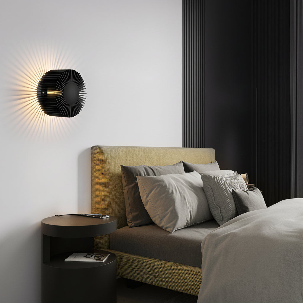 Freyza - LED Wall Sconce Light – Modern Sunflower Aluminum Floral (15x8cm / 5.9x3.1in)