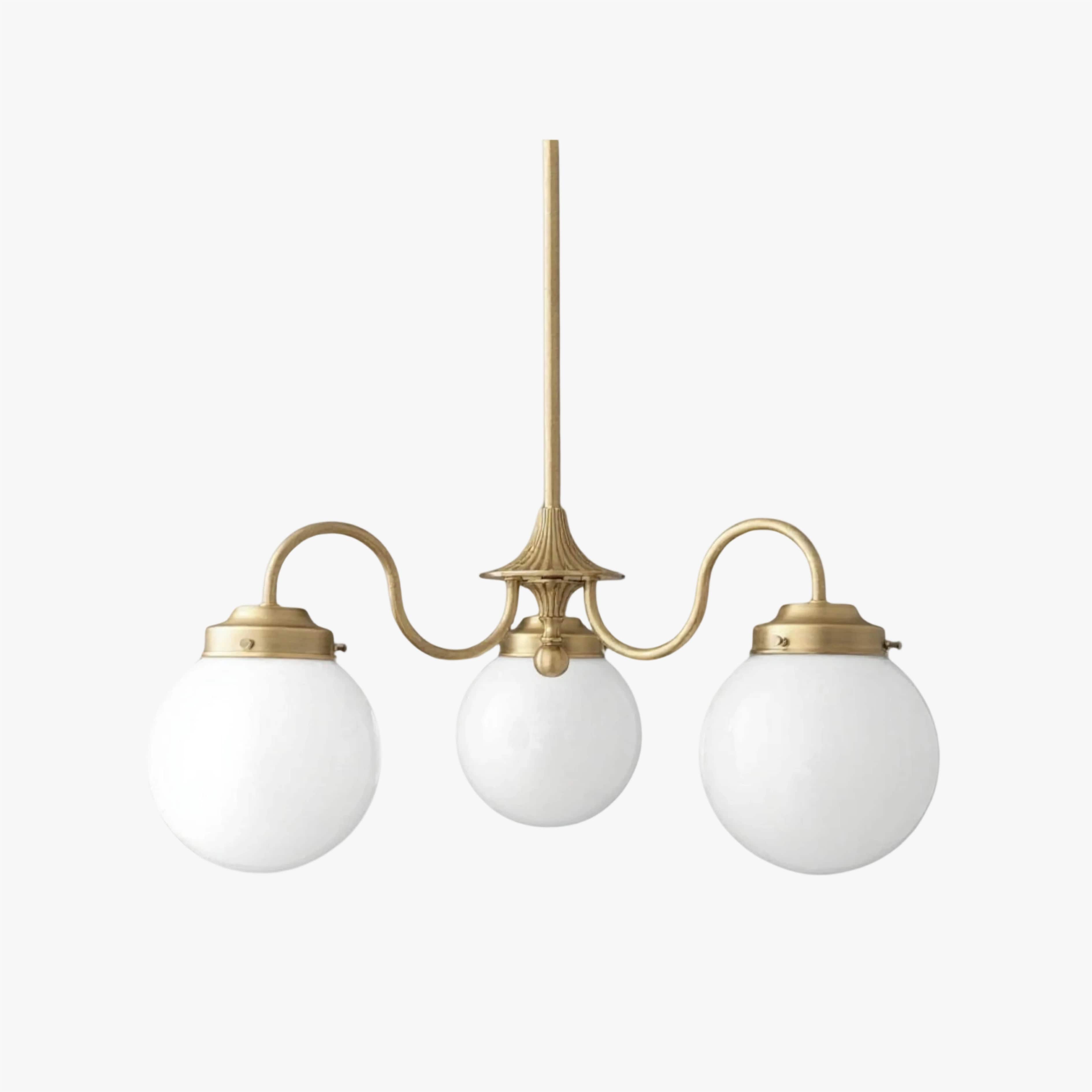 Freyza | 3-Light Glass Chandelier – Dining Room Living Room