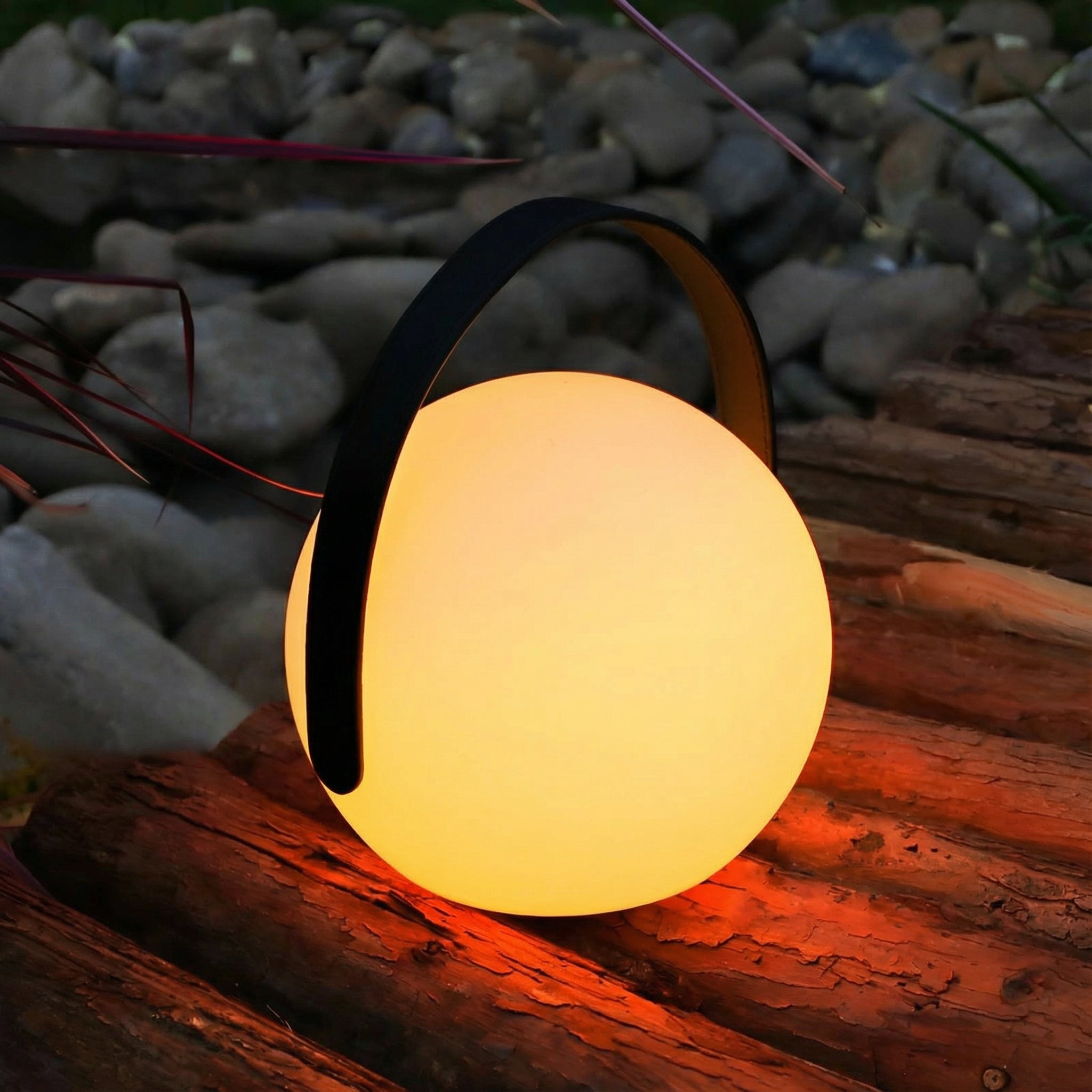 Freyza - Kugel Tischlampe Tragbar RGB LED Farbwechselnd 18cm / 7in