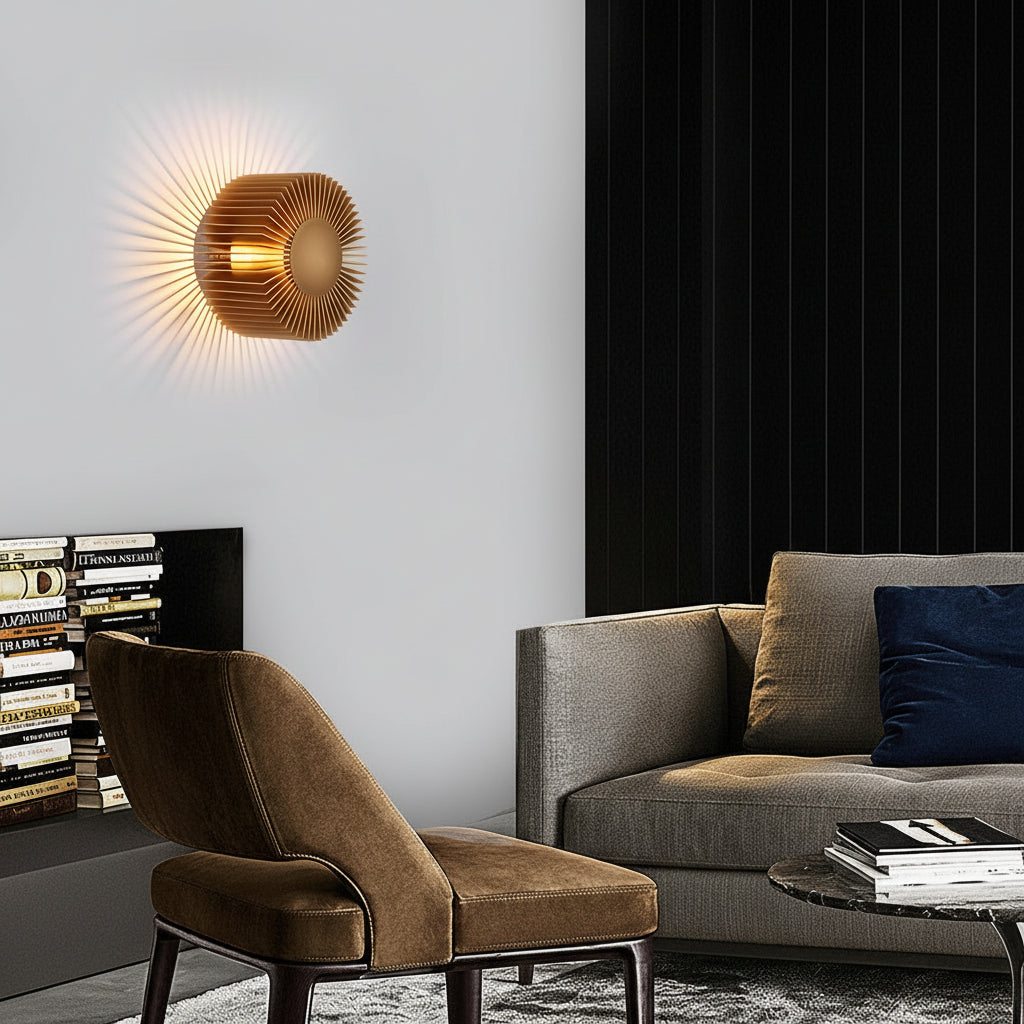 Freyza - LED Wall Sconce Light – Modern Sunflower Aluminum Floral (15x8cm / 5.9x3.1in)