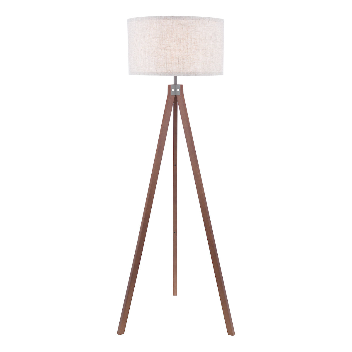 Freyza - Dar Armitage Tripod Floor Lamp Dark Wood With Shade