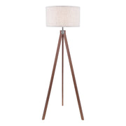 Freyza - Dar Armitage Tripod Floor Lamp Dark Wood With Shade