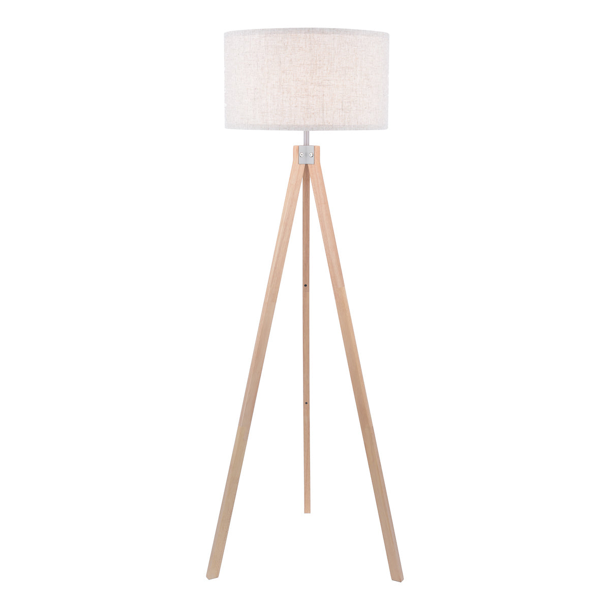 Lampadaire tripode Freyza – bois clair Dar Armitage avec abat-jour