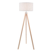 Lampadaire tripode Freyza – bois clair Dar Armitage avec abat-jour