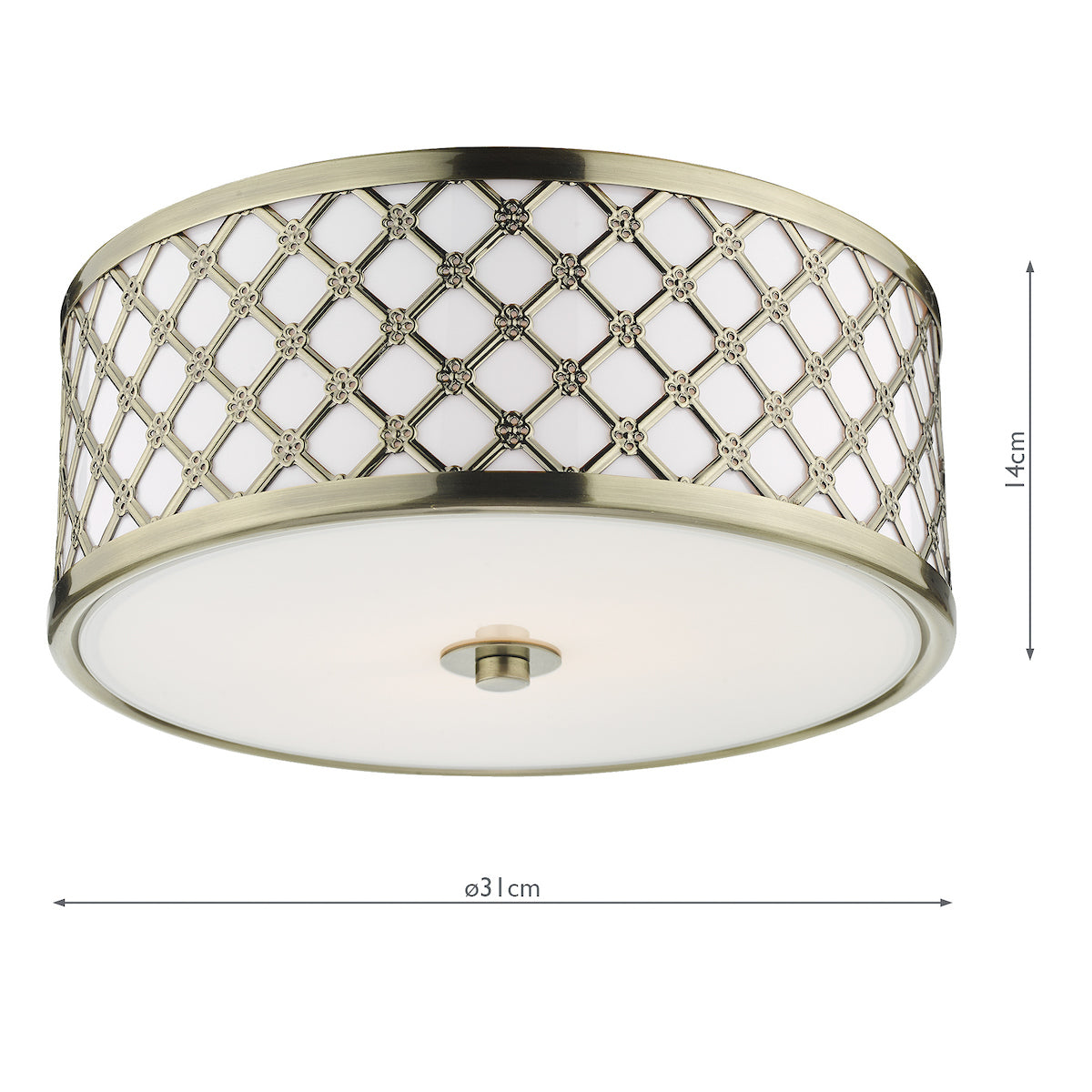 Freyza - Dar Civic Small Flush Ceiling Light