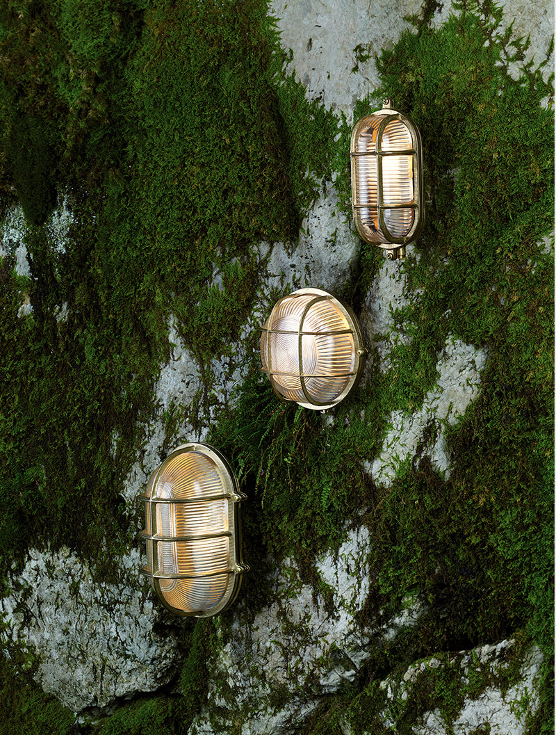 Freyza – David Hunt Admiral kleine ovale Bulkhead-Wandleuchte aus Antik-Kupfer IP64