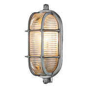 Freyza – David Hunt Admiral kleine ovale Bulkhead-Wandleuchte aus Nickel, IP64