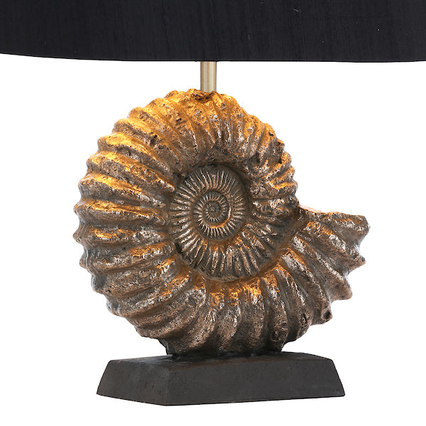 AmmoniteGlow | Elegant Handcrafted Bronze Table Lamp Design 4