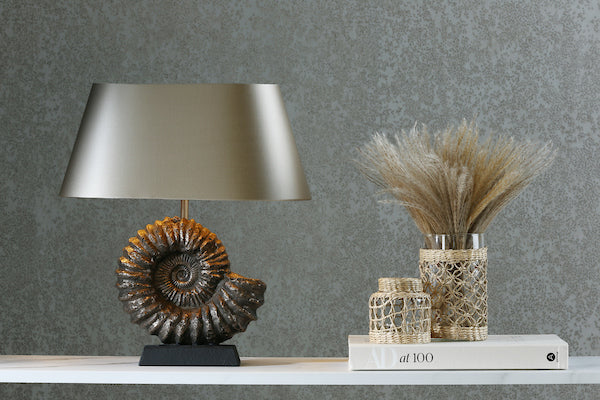 AmmoniteGlow | Elegant Handcrafted Bronze Table Lamp Design 5