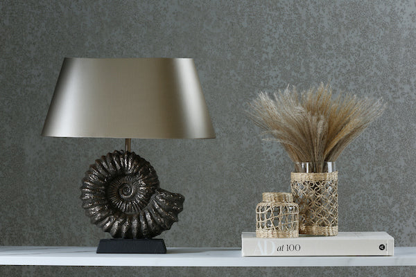 AmmoniteGlow | Elegant Handcrafted Bronze Table Lamp Design 6
