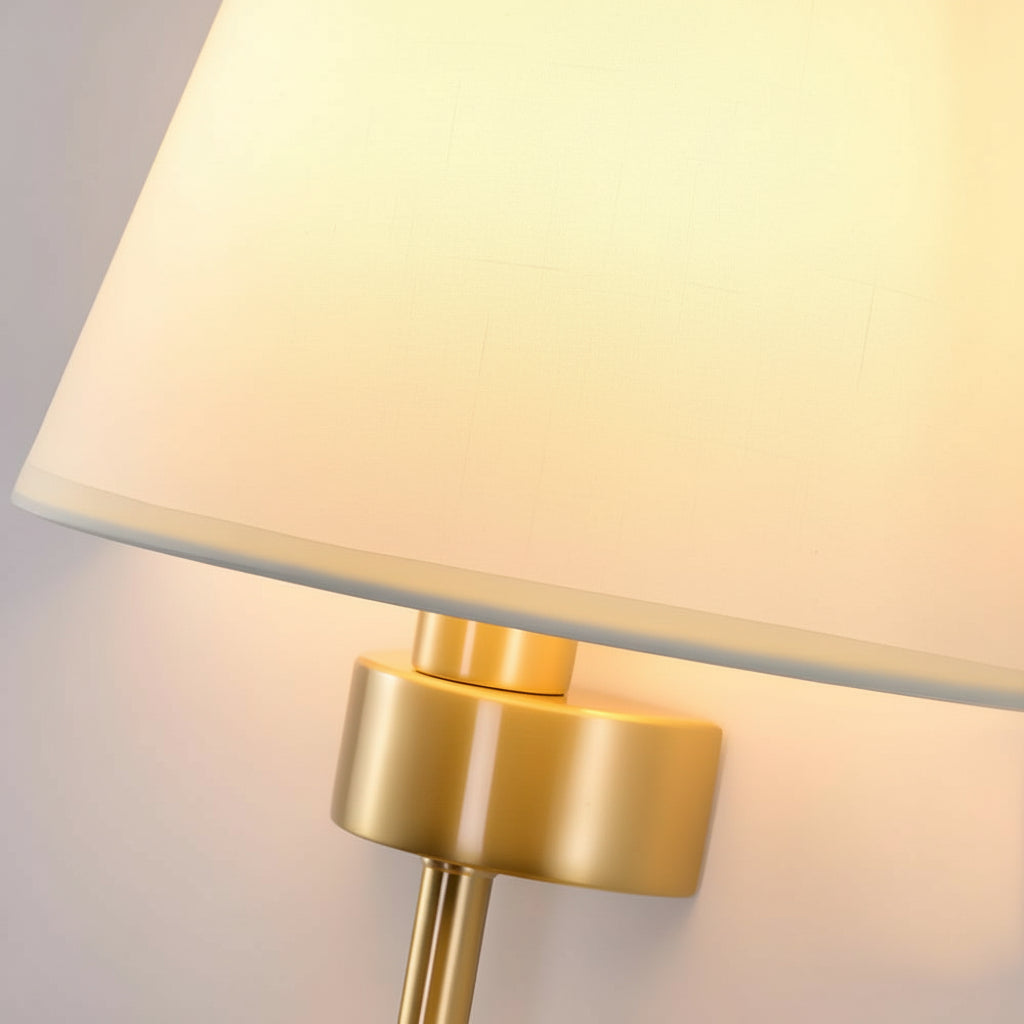 Freyza - LED Wall Sconce Light – Modern American Tall Copper Fabric Shade (66x22cm / 26x8.7in)