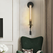 Freyza - Modern Crystal Plug-In Wall Sconce – Luxury Glass LED Bedside Lamp (Gold/Silver)