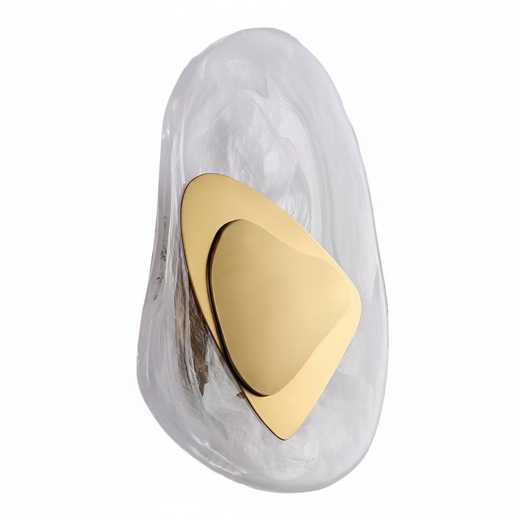 Freyza - Modern Glass Globe Wall Sconce – 3-Color Dimmable LED Wall Light (Gold/Black)