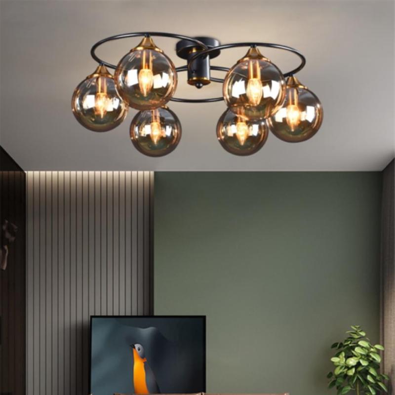 Freyza | Plafonnier affleurant en verre – chambre, couloir et cuisine de style nordique