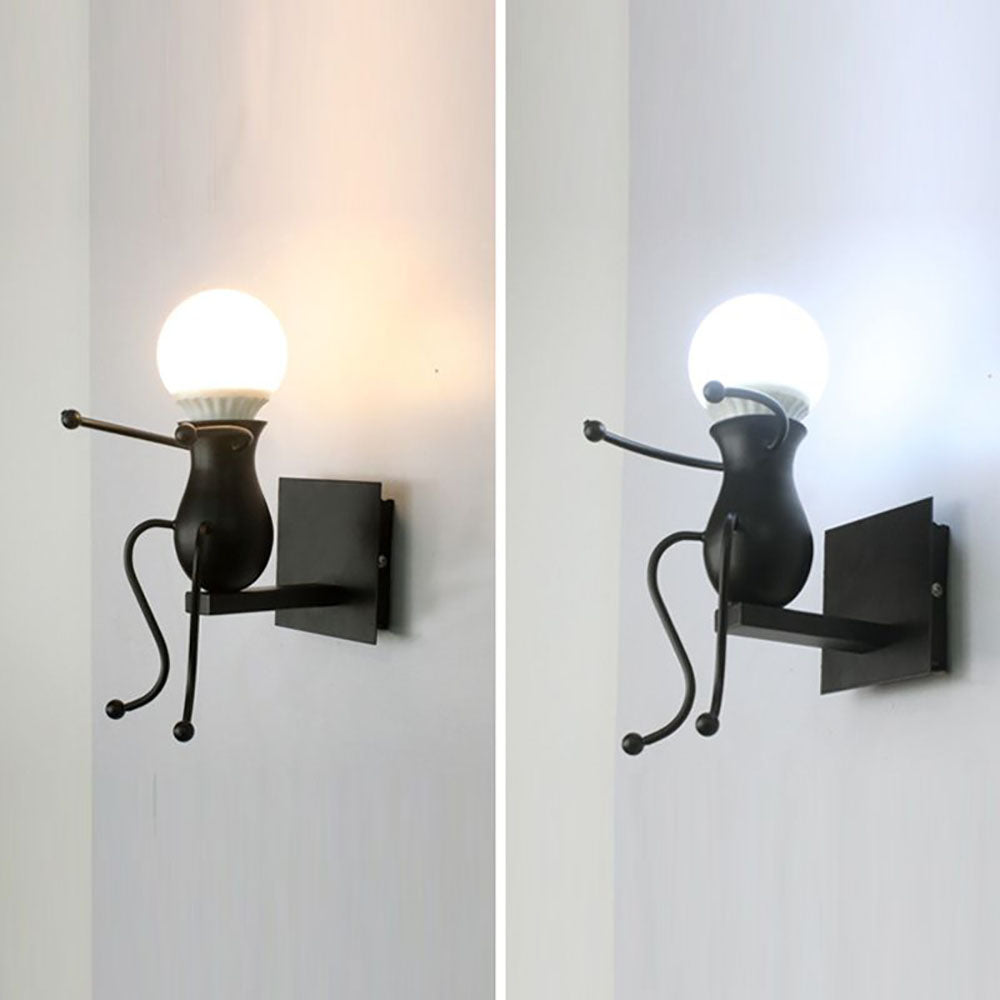 Freyza | Applique murale d’intérieur noire et blanche – chambre et salon modernes