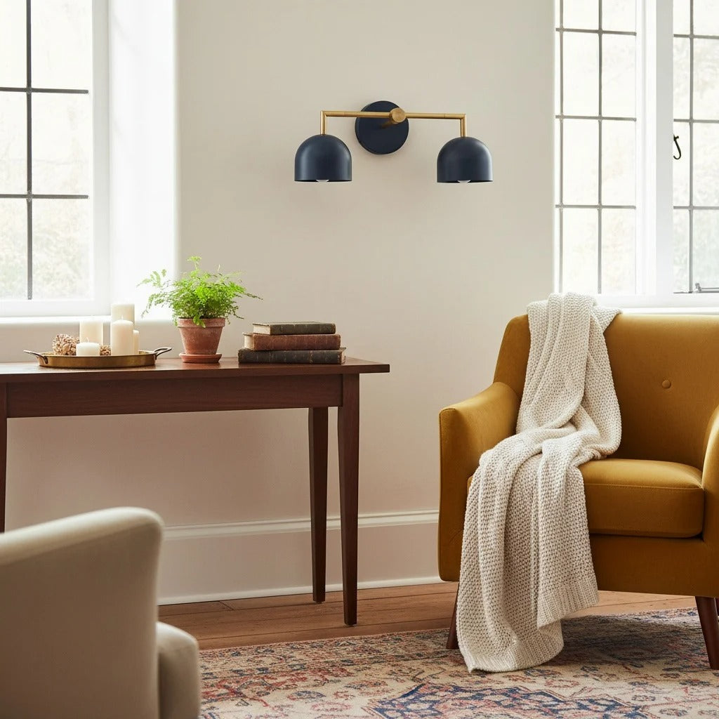 Freyza | Messing Weiße Wandleuchte – Zeitgenössisches Schlafzimmer Flur