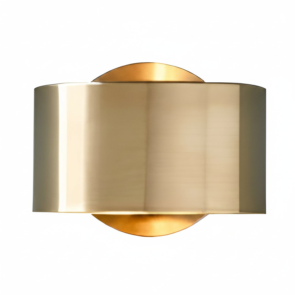 Freyza - Nordic Wall Sconce Circular Up Down Iron Gold E27 15cm / 6in Minimalist Bedside Light