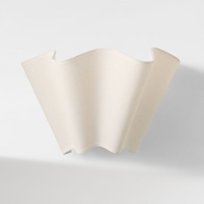 Freyza | Curve Scalloped Linen Wall Lamp