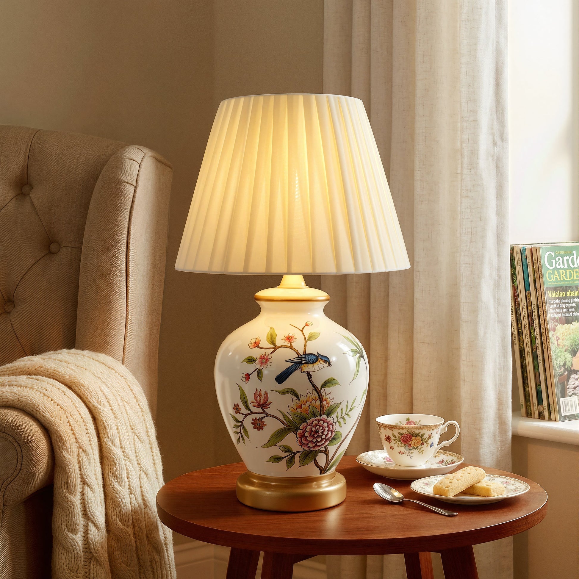 Ceramic Elegance | Timeless Hand-Painted Chinoiserie Table Lamp Collection 21