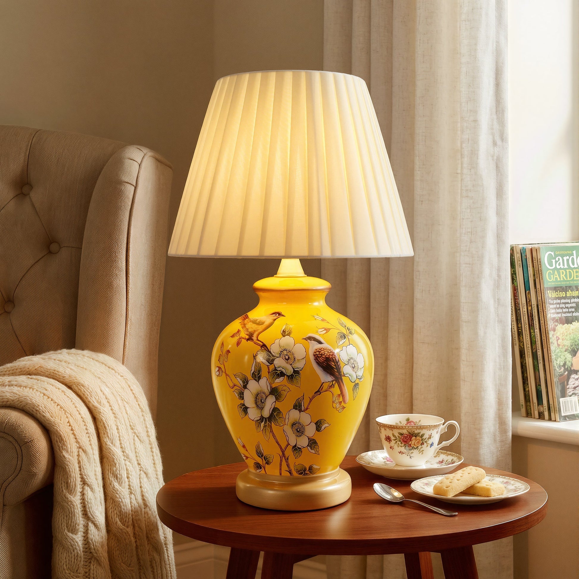 Ceramic Elegance | Timeless Hand-Painted Chinoiserie Table Lamp Collection 41