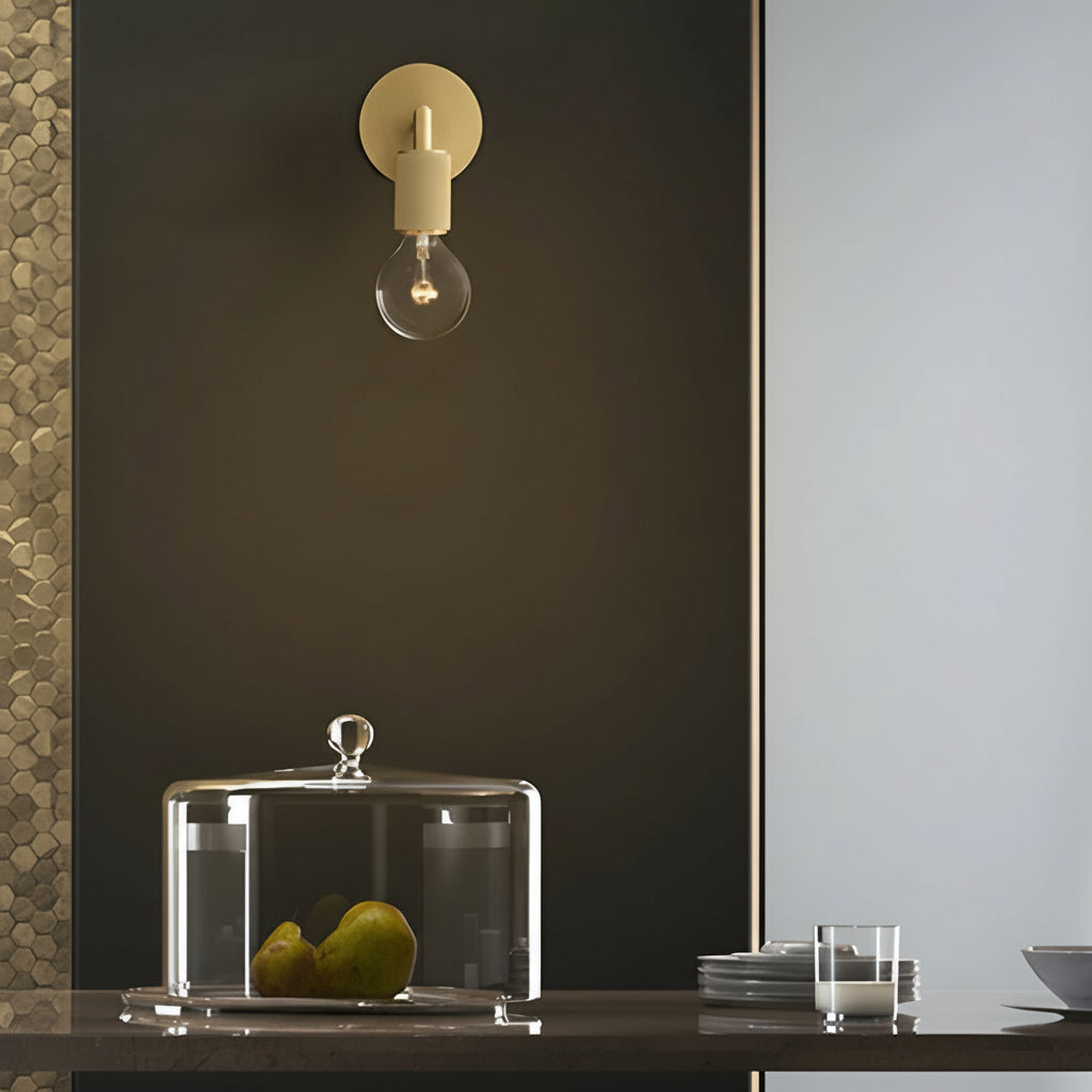 Freyza - LED Wall Sconce Light – Modern Postmodern Gold Glass Minimalist (25x12cm / 9.8x4.7in)