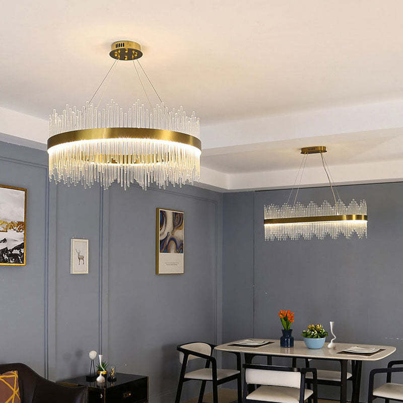 Freyza | Lustre doré – Salle à manger et salon modernes