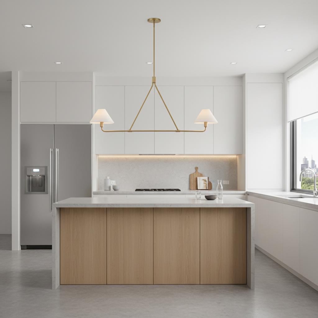 Freyza | Vector Brass Fabric Chandelier