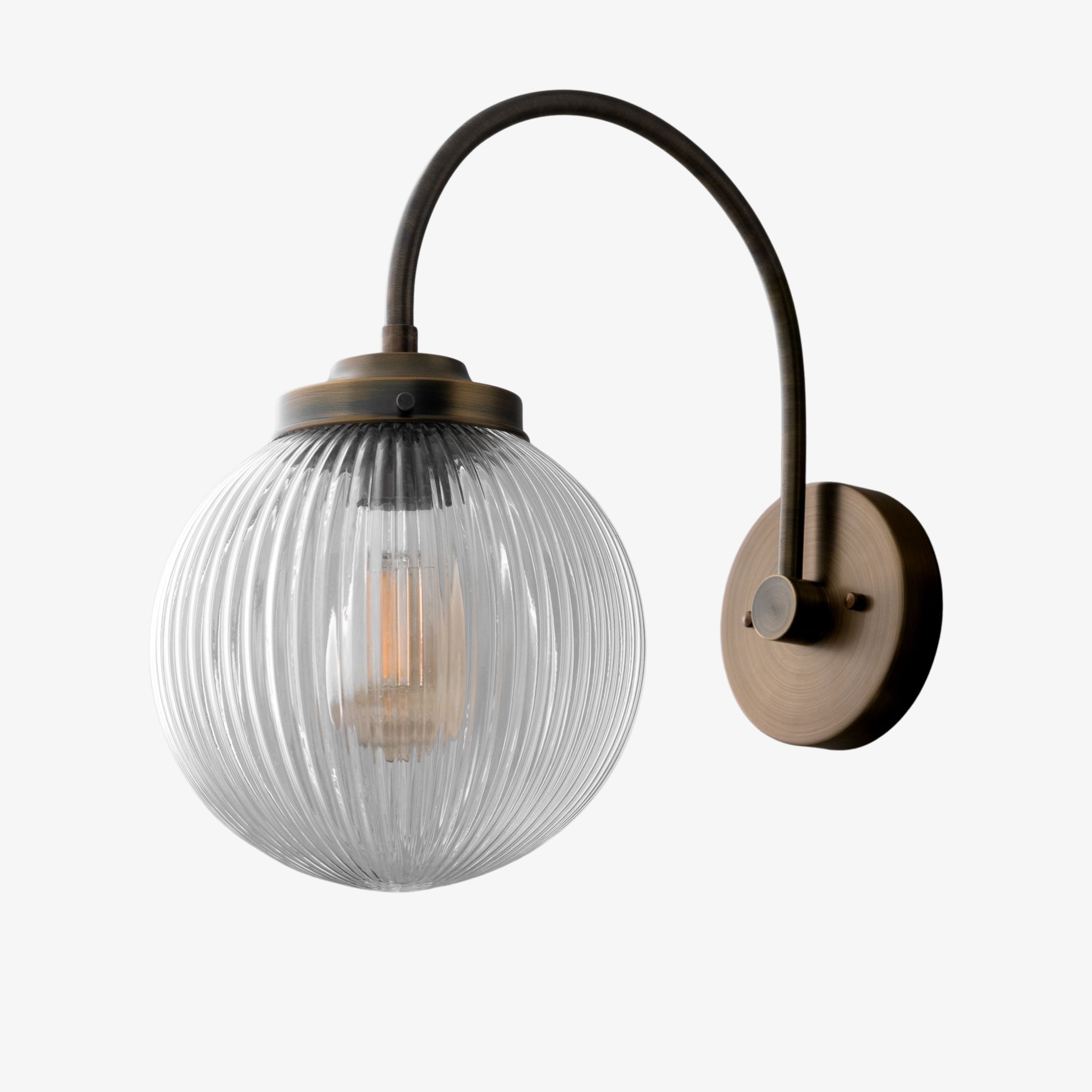 Freyza | Glass Wall Sconce – Industrial Living Room Hallway